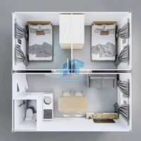 Casa Modular de Múltiples Pisos, Villa Prefabricada de Alta Gama de 2 Pisos, Casa Contenedor Prefabricada, Casa Contenedor Desmontable y Duradera