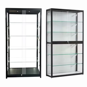 HiKUYA Custom 6ft Tall Aluminum Showcase Glass Smoking Unit for Shop Display Top Cabinets Smoking Display Showcase - Product Image 1