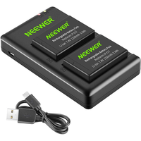 بطارية بديلة NEEWER LP-E17 (عبوة من قطعتين) وشاحن USB مزدوج لكاميرات كانون