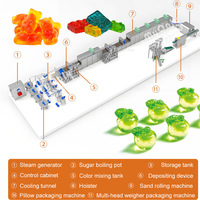 Mijn commerciële automatische nieuwe 3D gummy snoep & gelei productielijn van roestvrij staal met hoge efficiëntie