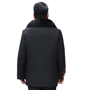 Giacca trapuntata lunga alta strada invernale anziana di mezza età in velluto spesso impermeabile per gli uomini papà <span class=keywords><strong>nonno</strong></span> - Product Image 1