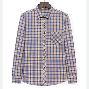 Camicie a quadri Casual da <span class=keywords><strong>uomo</strong></span> <span class=keywords><strong>in</strong></span> cotone rosso e nero da <span class=keywords><strong>uomo</strong></span> a manica lunga camicie monopetto di flanella - Product Image 4