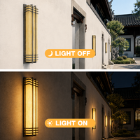 BOHONG Applique murale LED carrée populaire et durable pour jardin paysager, en acier inoxydable 304, effet marbre, étanche IP65, 16W, garantie 5 ans pour l'extérieur