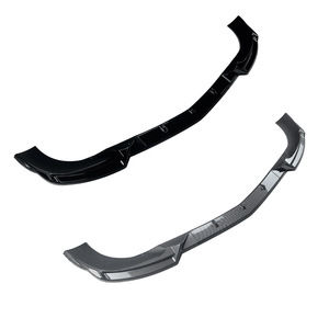 AMP-Z Front Bumper Lip For Mercedes-Benz C-Class W204 2007-2010 AMG Line Piano Black Carbon Fiber Texture Matte Finish - Product Image 5