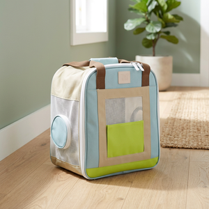 Little Color Box Foldable Lightweight Washable Polyester Comfortable Pet <b>Backpack</b> with 5KG Capacity-Horizon Blue - Product Image 2
