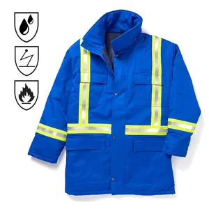 Safety Jacket Reflective for Night Work Hi Vis Jackets Men Waterproof  Oil-proof Two Tone Construction Workwear - AliExpress