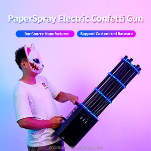 Discothèque fête confettis Machine feu d'artifice électronique Gatling mariage Led jouet papier Boom pulvérisation électrique Streamer confettis pistolet - Product Image 4