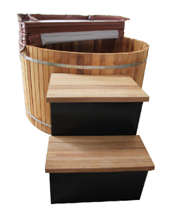 الصنوبر Thermowood خشبية الخشب أطلقت حوض استحمام ساخن وخارجية برميل الأحمر الارز حوض استحمام ساخن - Product Image 2