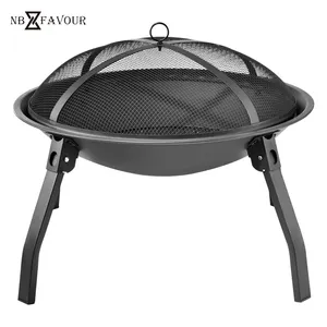 NB-FAVOUR Portable Outdoor Brazier multifungsi lipat dicuci lubang api untuk berkemah pantai Bonfire piknik halaman belakang taman