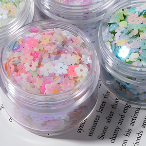 Glitter Liquido a Forma di Fiore, Fiocchi Irregolari in PET per Nail Art, Decorazioni Fai-da-Te e Artigianato - Product Image 6
