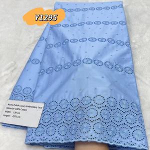 Dentelle polonaise noire africaine de haute qualité 100 % coton avec foulard africain Aso Oke et écharpe nigériane pour vêtements de fête pour hommes - Product Image 3
