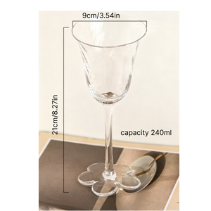 Venta caliente moderna forma de flor copa de vino tinto para flautas transparente helado vidrio hogar bares cocina Martini taza <span class=keywords><strong>grande</strong></span> - Product Image 6