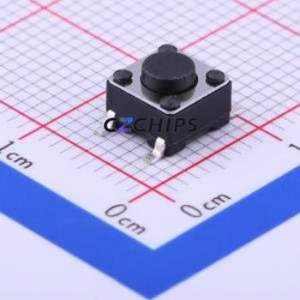 TS-1102S-C-B-B Tactile Switch SMD-4P,6x6mm Switch Single Pole Single Throw Round Button 2.6N Vertical Mount - Product Image 1