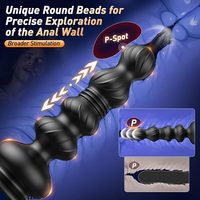 Vibrateur à commande par application et télécommande, perles anales à poussée, masseur de prostate, plug anal, 10 modes de vibration et de poussée, jouets sexuels pour hommes et femmes