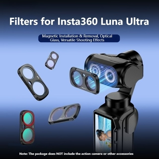 Insta360 Luna Ultra Filters - UV Protection, CPL Polarizer, ND Dimming & Black Mist Lens Accessories