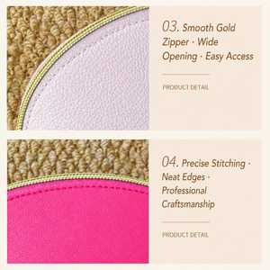 Pochette de maquillage en cuir PU tendance avec fermeture éclair, logo personnalisé, étanche, portable, pour cosmétiques, soins de la peau, rouge à lèvres, vente en gros - Product Image 2
