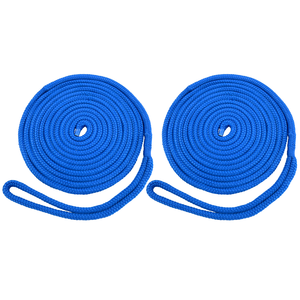 2 Pack 3/8Inch 25 FT Double Braid Nylon Mooring Rope Dikepang Dock Line, Batas Beban Kerja: 1900LBS - Product Image 2