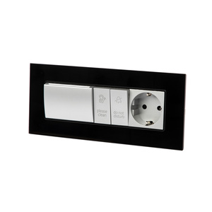 Tipo ue italia tipo pannello in vetro personalizzato USB A + <span class=keywords><strong>C</strong></span> porta caricabatterie Dimmer <span class=keywords><strong>Switch</strong></span> 4 5 6 7 Gang interruttori elettrici e presa - Product Image 6