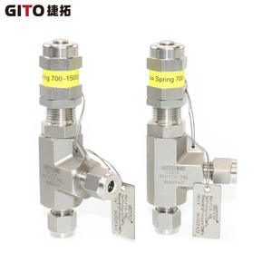 Válvula de Alivio de Presión Manual 316 con Férula, Descarga Proporcional para Control de Seguridad en Agua, Aceite y Gases Ácidos - Product Image 2