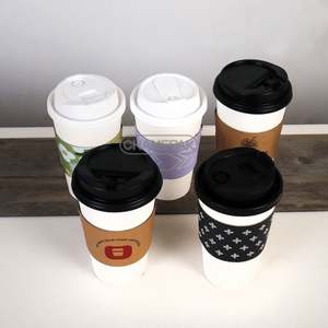 Funda de Papel para Vasos de Café Personalizada, Funda de Papel Desechable para Vasos de Café con Logotipo Impreso para Té, Leche y Café - Product Image 5