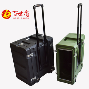 Rotomolding OEM/ODM Aluminum Frame Tool Box Waterproof IP65 Shockproof Dustproof Plastic Portable Power <strong>Rack</strong> <strong>Case</strong> 2U 4U 6U <strong>8U</strong> - Product Image 1