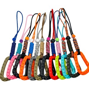 Braided Keychain Lanyard D Shape Carabiner Hook 10kg Load Capacity Outdoor Use Lightweight Durable Plastic Material - Product Image 1