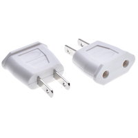 Adaptateur de prise UE vers US, rond vers plat, 2 broches, petit convertisseur pour rasoir, lampe, connecteur 6A 250V, 9622-1, certificat CE