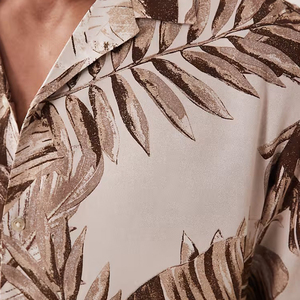 <span class=keywords><strong>Camicia</strong></span> Hawaiana Estiva da <span class=keywords><strong>Spiaggia</strong></span> in Tessuto Traspirante e Setoso, Vestibilità Comoda, Stampa Tropicale, Colletto Cubano, <span class=keywords><strong>Camicia</strong></span> Aloha da <span class=keywords><strong>Uomo</strong></span> - Product Image 3