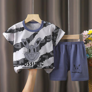 T-shirts décontractés à manches courtes pour filles, garçons, enfants, nourrissons, printemps, été, coton respirant, vêtements fins, Youyuan Bao - Product Image 1
