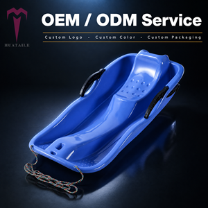Luge pour enfants avec frein et poignée de transport, 6 couleurs, toboggan en plastique avec points antidérapants, jouet d'hiver robuste en HDPE, capacité 120 kg - Product Image 4