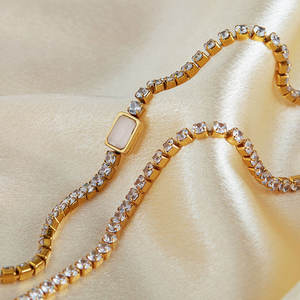 Collar de moda con colgante de acero inoxidable 316L personalizado, chapado en oro PVD de 14K y 18K, joyería fina, collar tipo tenis para mujer - Product Image 3