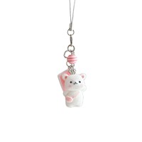 Nouveau porte-clés breloque de sac en forme de ours en peluche pour sac à dos, accessoire DIY, vente en gros