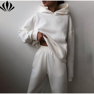 Sweats à Capuche Personnalisés avec Logo pour <span class=keywords><strong>Femme</strong></span>, Pulls Amples Brodés en Coton, Sweatshirts Oversize Indispensables Tissés - Product Image 4