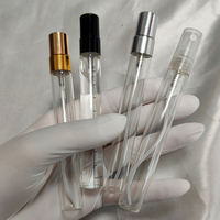 Bouteille vide de parfum Recharge de bouteilles d'échantillon d'huile de 10ml avec emballage en boîte Design de luxe Petit carré pour parfums en verre