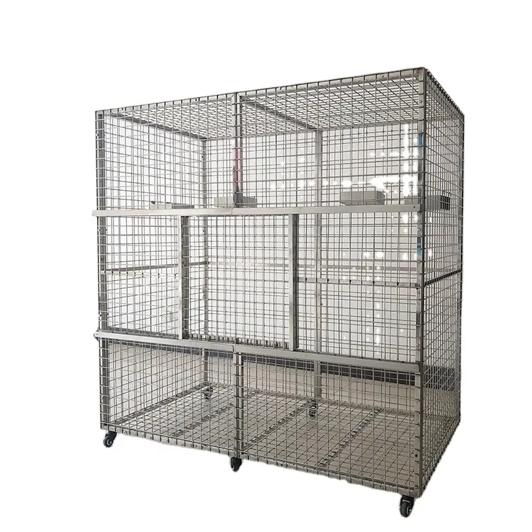 LIZE Manufacturing Stainless Steel Large Aviary Bird Walking Cage Outdoor Parrot Cage