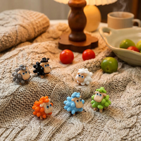 Petites décorations d'animaux en verre coloré faites à la main, poulet Gugu, décoration de bureau, accessoires pour console centrale de voiture, cadeau haut de gamme