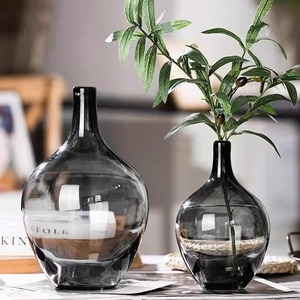 Vaso alto per <span class=keywords><strong>centrotavola</strong></span> da soggiorno ufficio cucina, grande e <span class=keywords><strong>moderno</strong></span> a cilindro trasparente, - Product Image 1