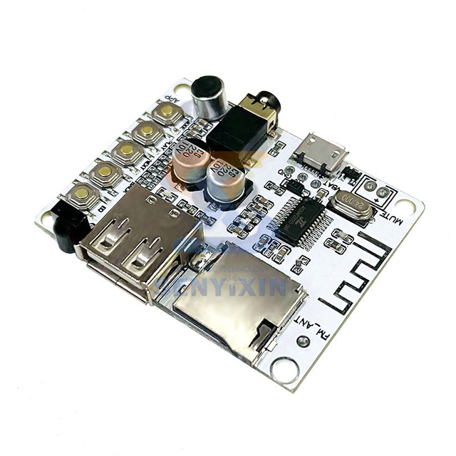 Wireless Bluetooth Audio Receiving Board Module, Decoding and Playback, with USB TF Card, Front Output