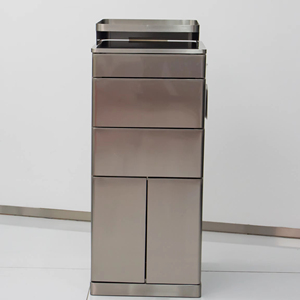 Modern Trendy Metal Hair Salon Storage Rack Barbershop <b>Tool</b> Cabinet with Small Drawer Salon <b>Trolley</b> Cabinet - Product Image 4