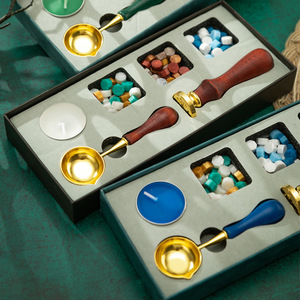 ชุดตราประทับเคลือบขี้ผึ้งแนววินเทจ,พร้อมช้อนขี้ผึ้งละลายกันลวกพร้อมกล่องของขวัญ - Product Image 5