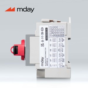 Mady 1200V 16A 32A PV cô lập chuyển disconnector <span class=keywords><strong>IP66</strong></span> DC năng lượng mặt trời cô lập chuyển đổi đường sắt gắn - Product Image 4