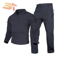 Tenue Tactique de Combat SIKE pour Alpinisme, Combinaison Élastique Respirante à Manches Longues, Camouflage Urbain pour Activités Extérieures