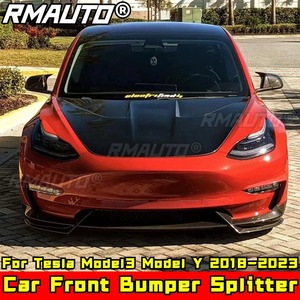 สปอยเลอร์กันชนหน้ารุ่น Model3 Modely ลายคาร์บอนไฟเบอร์ สไตล์สปอร์ต สำหรับ Tesla Model3 Model Y ปี 2018-2023 อุปกรณ์ตกแต่งรถยนต์ - Product Image 1