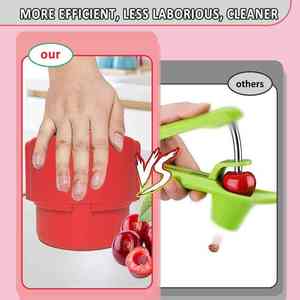 2024 6 trous Cherry Pitter 6 en 1 Multiple Cherry Seed Core Remover Push Down Cherry Pit Remover Tool gadget de cuisine - Product Image 3