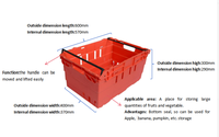 Caisse en plastique durable et écologique HAOSEN - Empilable et emboîtable pour la transformation alimentaire et l'emballage des légumes