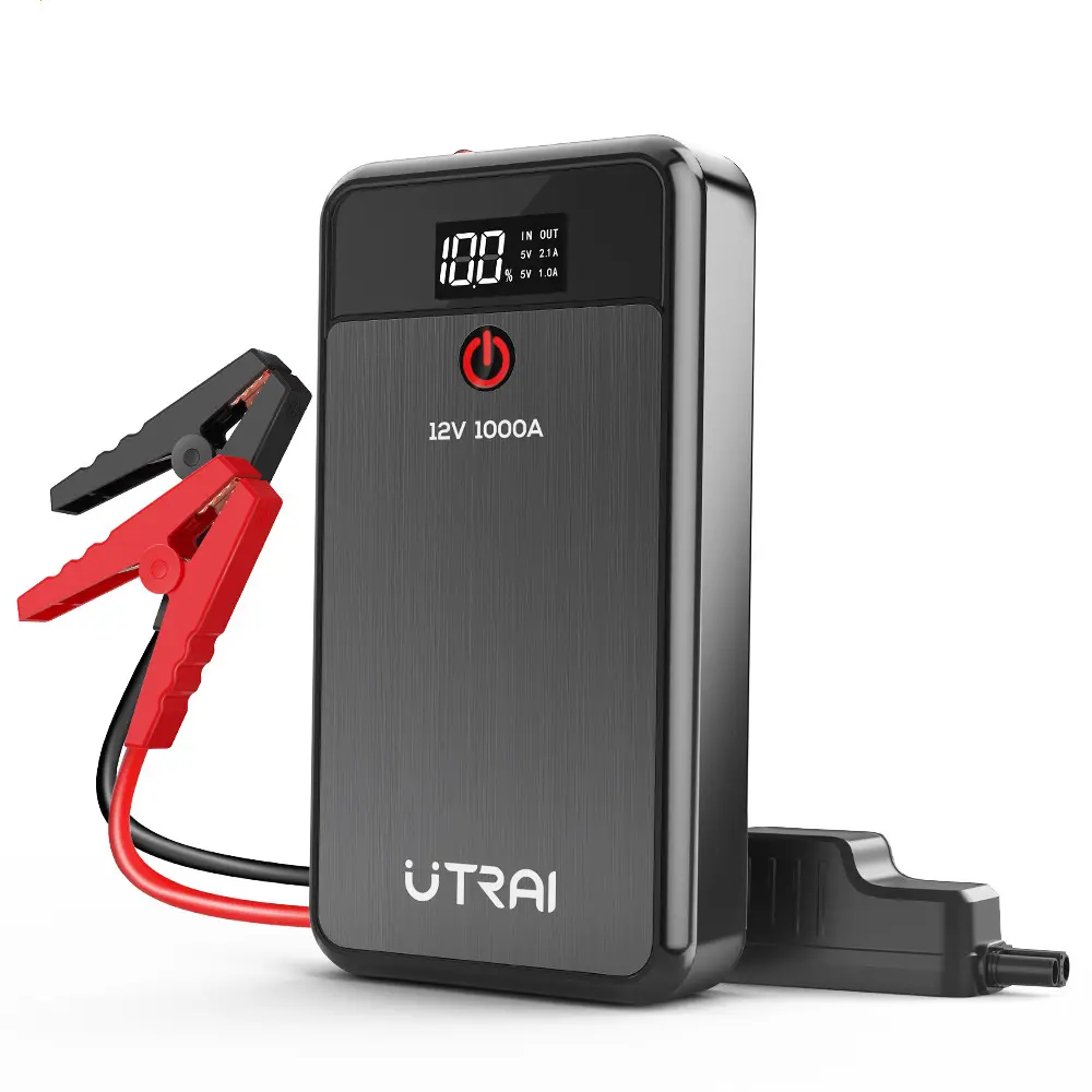 UTRA Starter Lompat Mobil 1000A, dengan Fungsi Power Bank Obor LED untuk Perangkat Mulai Mobil 12V