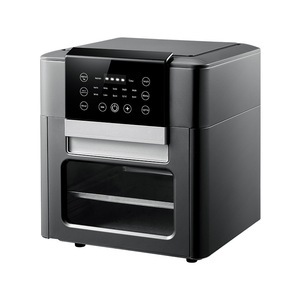 Smart Home 12L Friteuse à air de grande capacité Four électrique carré moderne en acier inoxydable Double couche visuelle pour un usage domestique - Product Image 5