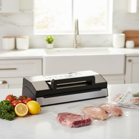 Scelleuse sous vide électrique automatique pour sacs alimentaires, double étanchéité, pour usage domestique, capacité 5,1-10L, classe d'efficacité énergétique A+++, avec coupe-sacs intégré