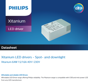 ไดรเวอร์ LED กำลังสูง PHILIPS Xitanium 64W 1.5/1.6A 40V I 230V สำหรับไฟ LED  ตัวเรือนพลาสติก - Product Image 3