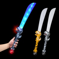 Espada de Juguete de Plástico LED Neon-Glo con Sonido para Niños, Regalo con Luces Intermitentes, Sin Batería